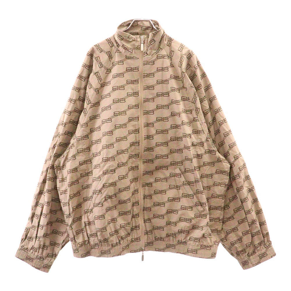 BALENCIAGA(バレンシアガ) MONOGRAM BB TRACKSUIT JACKET BBモノグラム ジップアップトラックスーツ ナイロンジャケット 704495 TML36 ブラウン