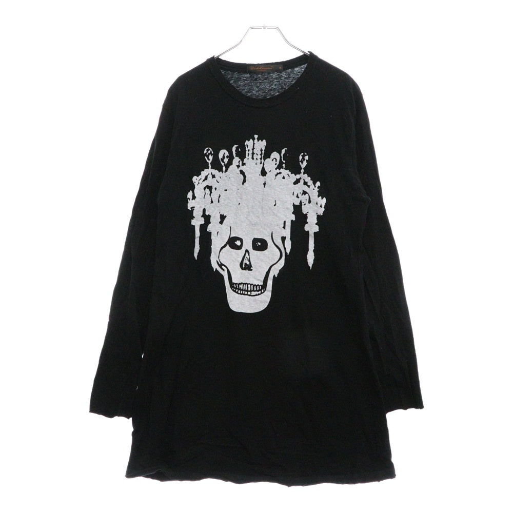 UNDERCOVER ISM(アンダーカバーイズム) 03AW Paperdoll Chandelier Skull L/S Tee アーカイブ キャンドルスカル プリント クルーネック長袖Tシャツカットソー ブラック
