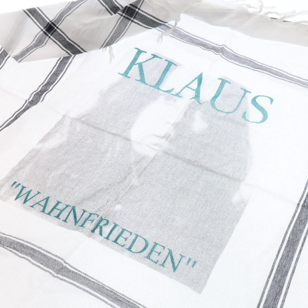UNDERCOVER ISM(アンダーカバーイズム) 06SS T期 KLAUS フォトプリント チェック柄 ストール ホワイト