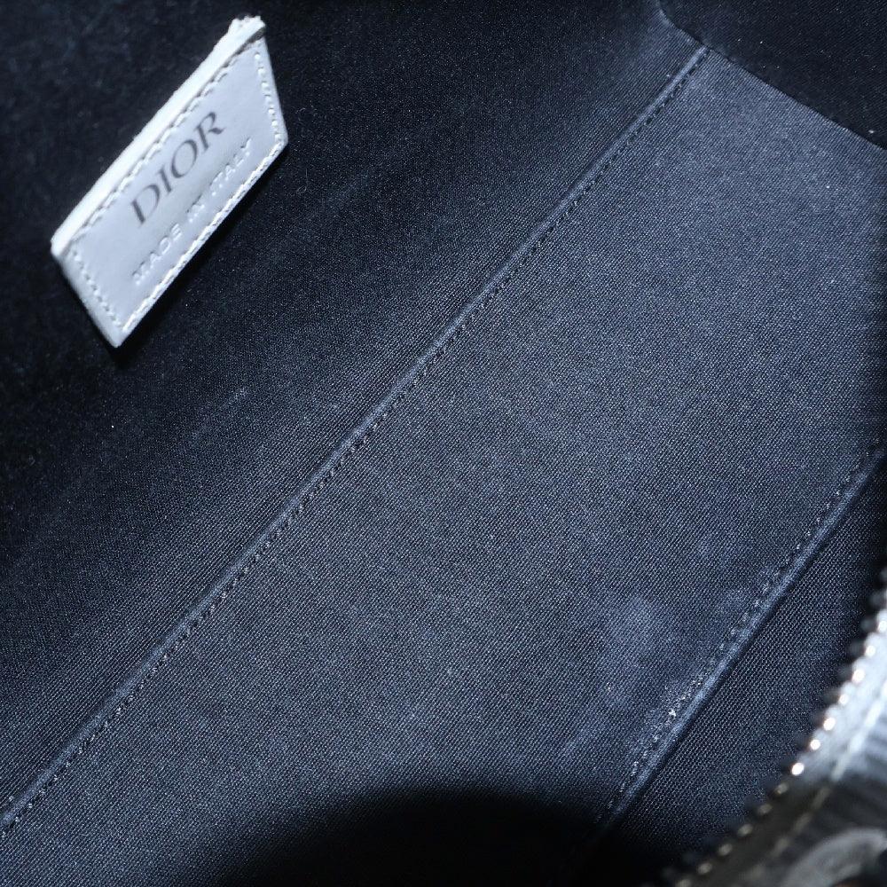 DIOR(ディオール) LINGOT22 ランゴ ダイヤモンドキャンバス総柄 コースターバックルショルダーバッグ グレー