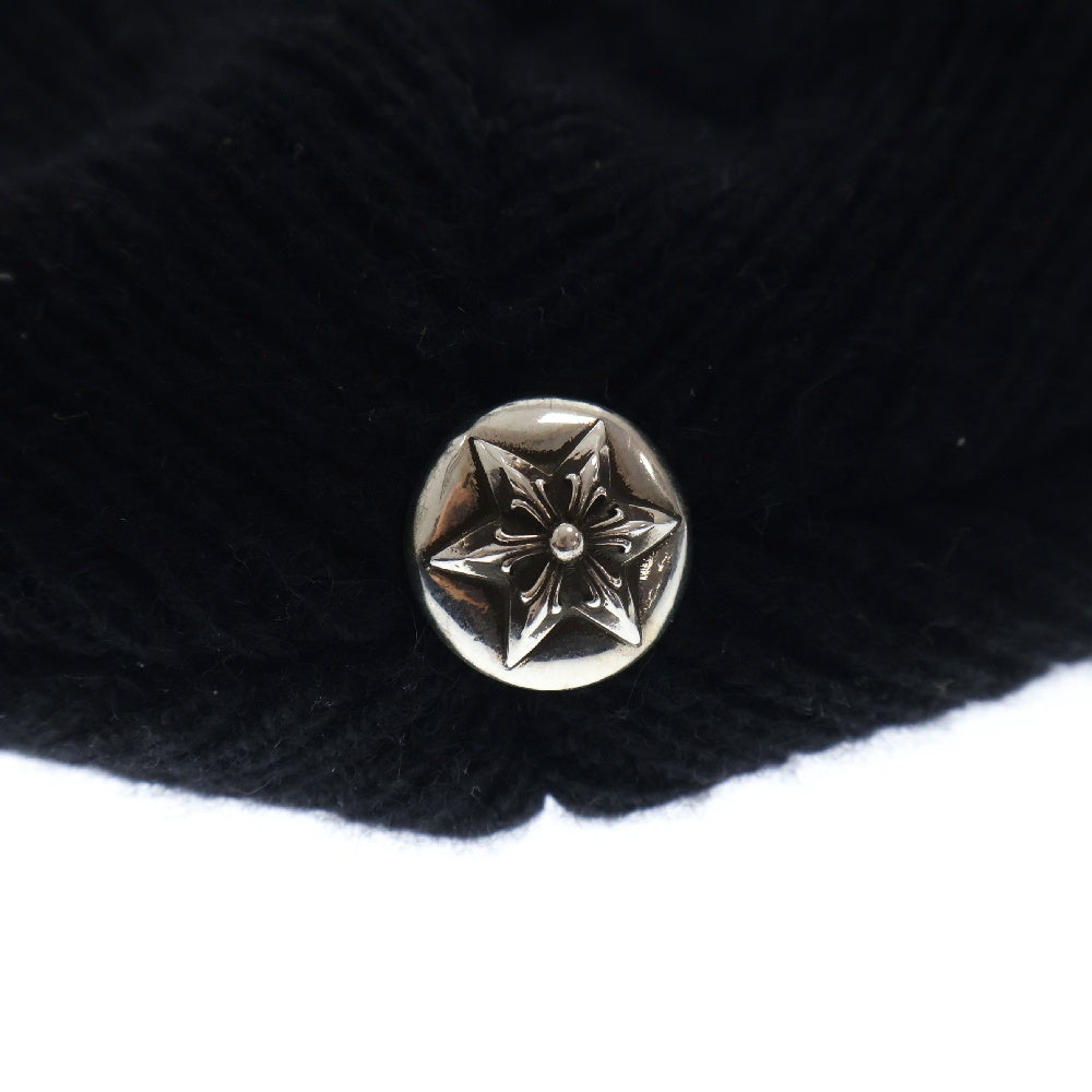 CHROME HEARTS(クロムハーツ) BIG DADDY ビッグダディ スターボール付き カシミヤニット ビーニー ニットキャップ 帽子 ブラック