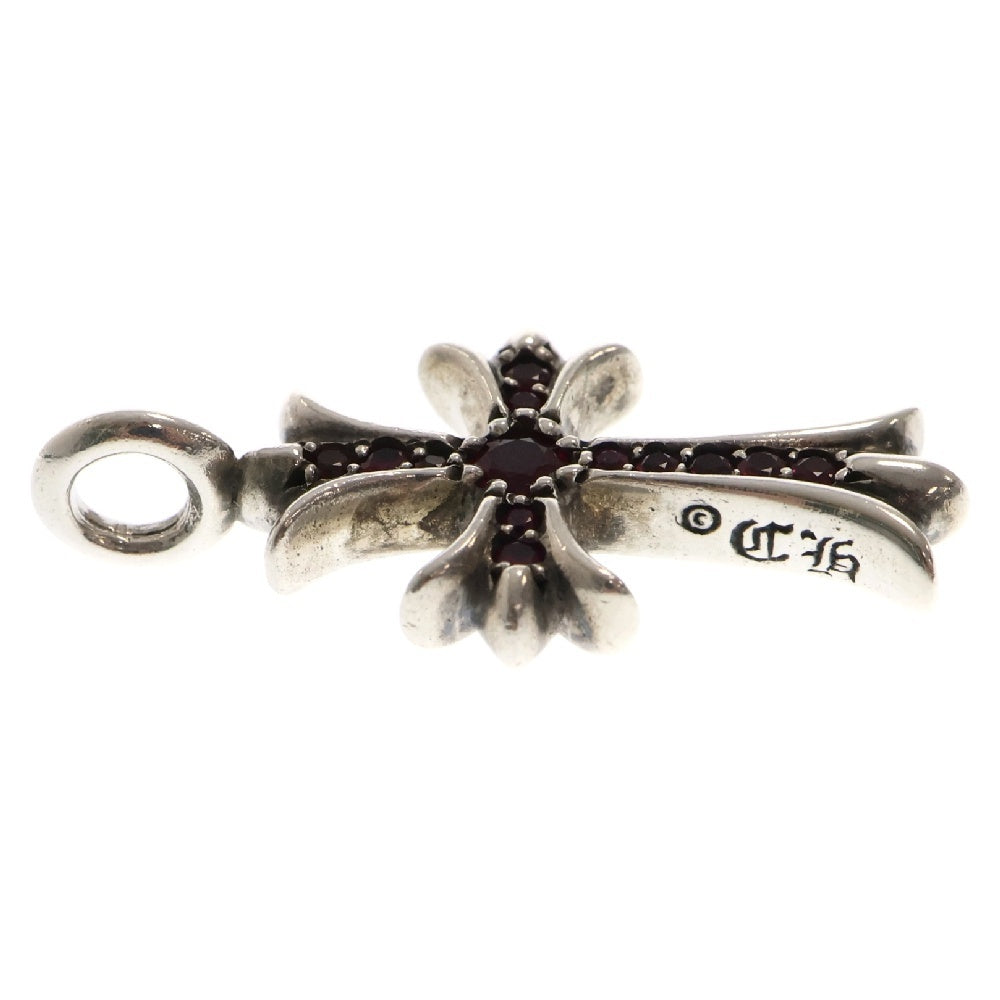 CHROME HEARTS(クロムハーツ) TNY CRSF P RUBY タイニーファットクロス PAVEルビー ペンダント ネックレストップ シルバー
