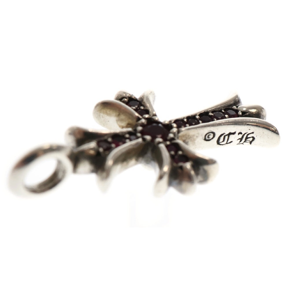 CHROME HEARTS(クロムハーツ) TNY CRSF P RUBY タイニーファットクロス PAVEルビー ペンダント ネックレストップ シルバー