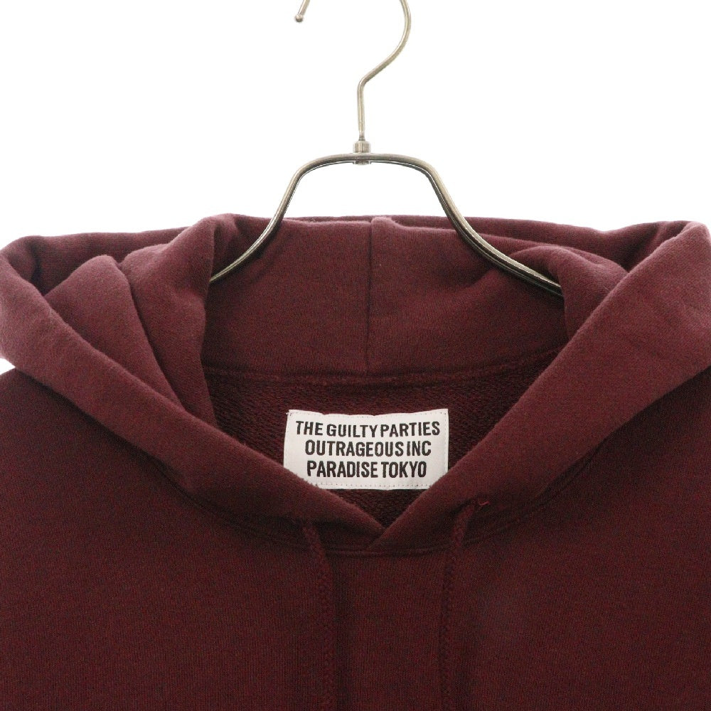 WACKO MARIA(ワコマリア) 23FW フロント ロゴ刺繍 プルオーバー パーカー WMC-SS07 ワインレッド