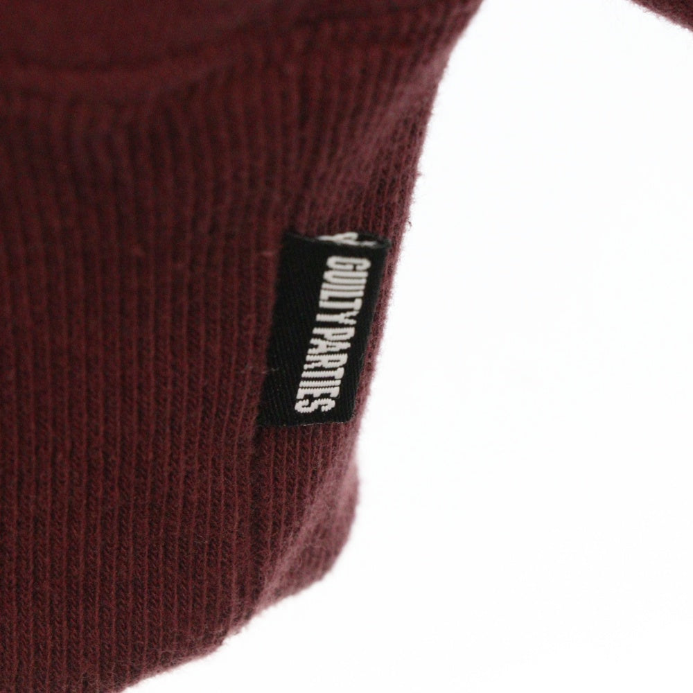 WACKO MARIA(ワコマリア) 23FW フロント ロゴ刺繍 プルオーバー パーカー WMC-SS07 ワインレッド