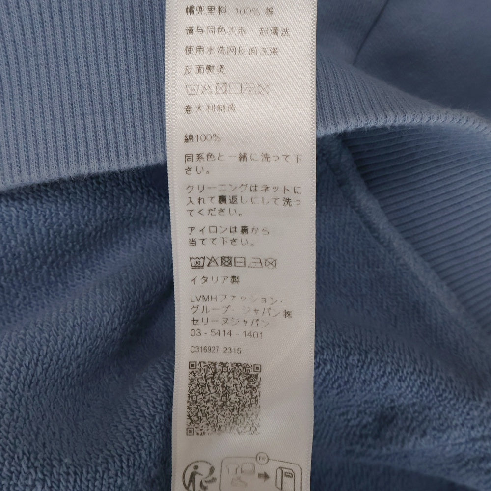 CELINE(セリーヌ) LOGO PRINT LOOSE HOODIE ロゴプリント プルオーバーウェットパーカー フーディー 2Y321670Q ライトブルー