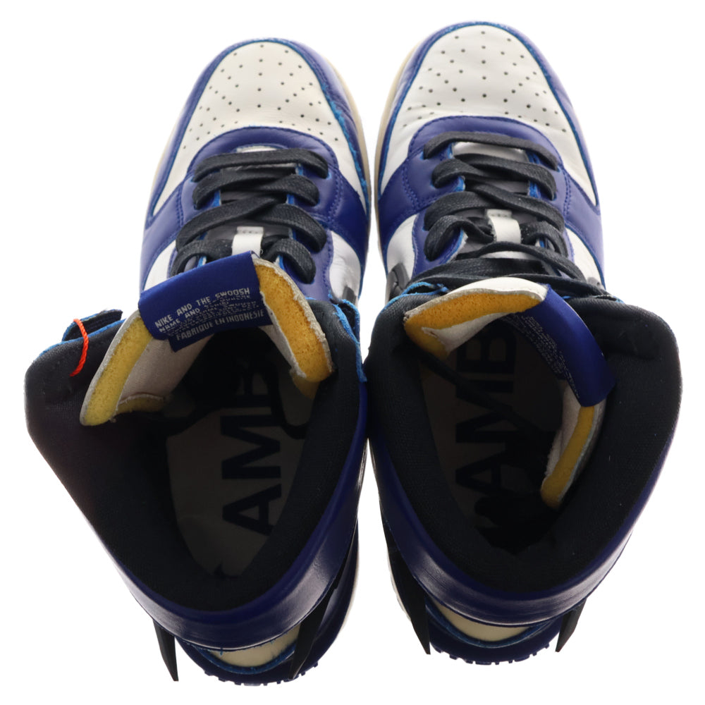 NIKE(ナイキ) ×AMBUSH DUNK HIGH Deep Royal アンブッシュ ダンク ディープロイヤル ハイカットスニーカー ホワイト/ブルー US6.5/24.5cm CU7544-400
