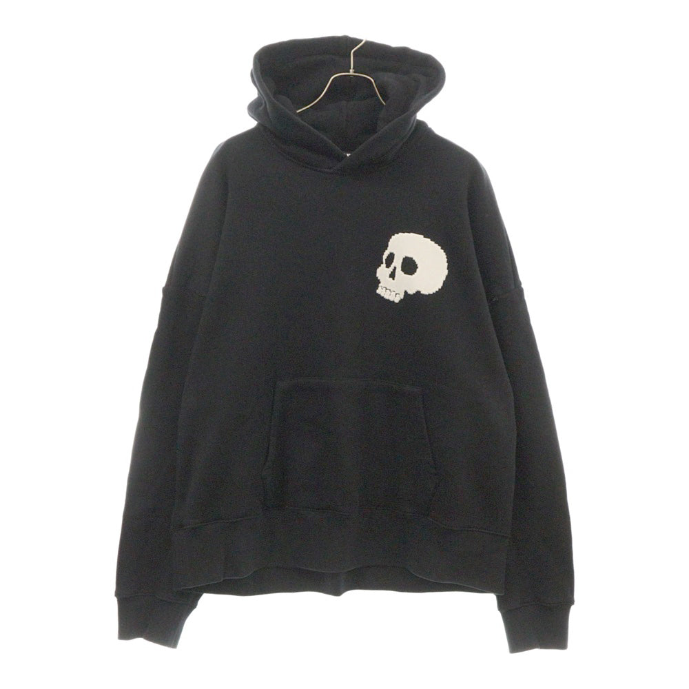 Palm Angels(パームエンジェルス) SKULL HOODIE スカルプリント プルオーバーパーカー ブラック