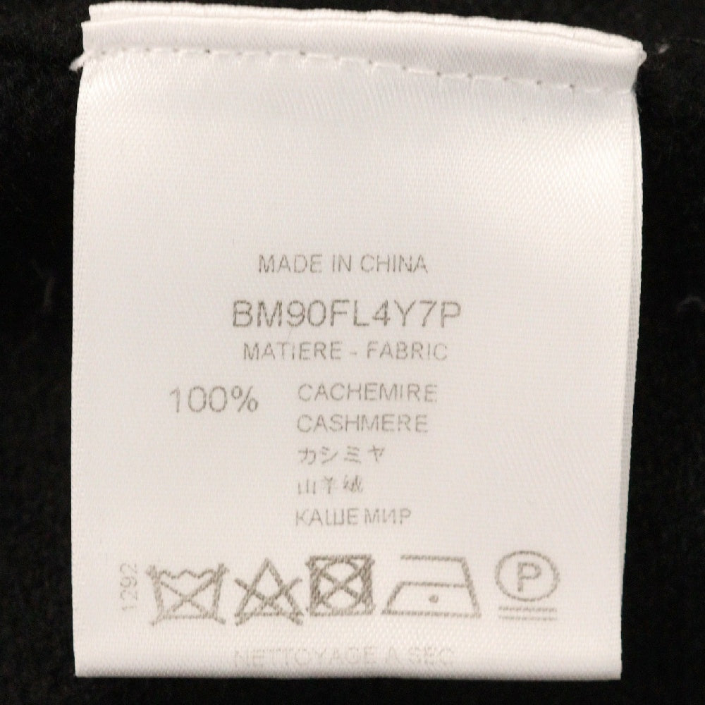 GIVENCHY(ジバンシィ) Embroidered Cashmere Knit ロゴ刺繍 カシミヤ クルーネックニットセーター ブラック BM90FL4Y7P