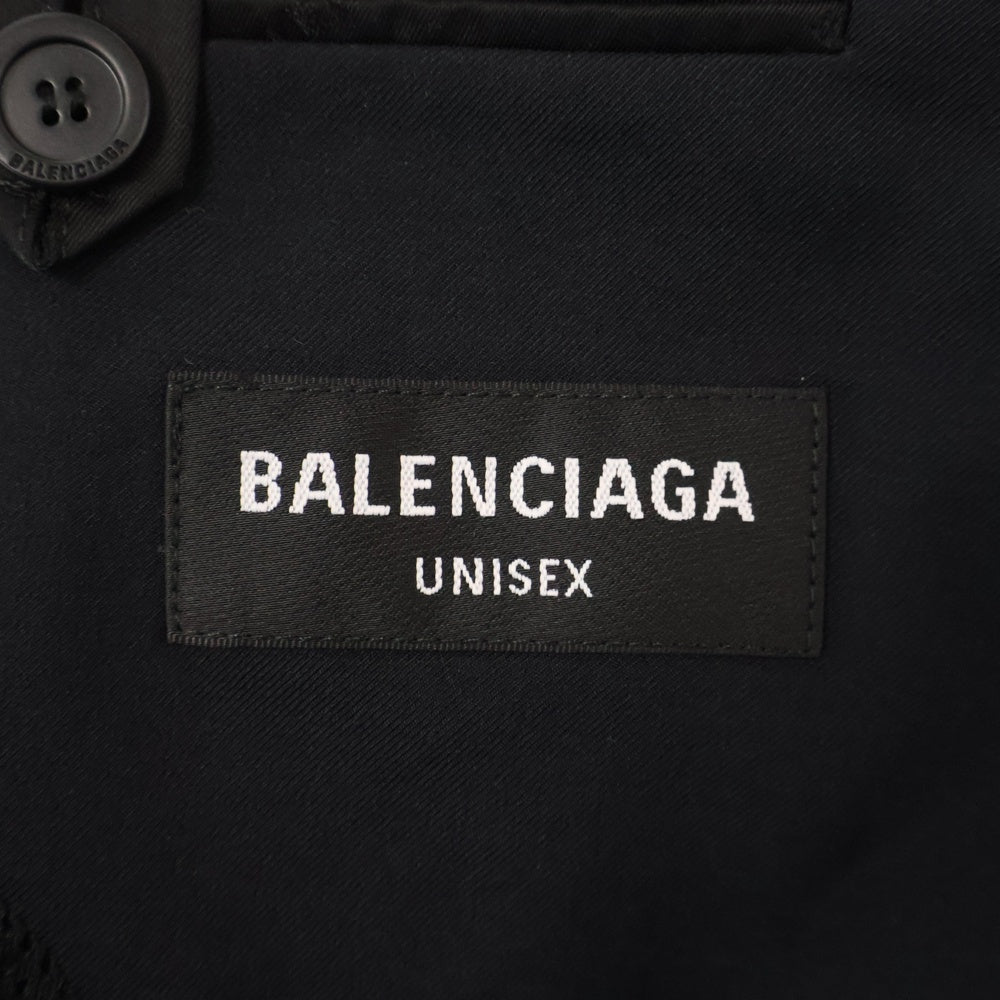 BALENCIAGA(バレンシアガ) 21AW サイドスリット 2B オーバーサイズ テーラードジャケット 663079 TKD029 ブラック