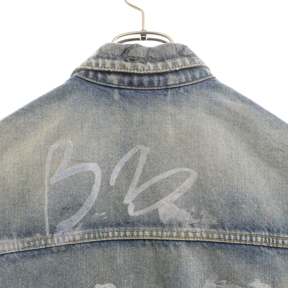 BALENCIAGA(バレンシアガ) 23AW GRAFFITI OVERSIZED JACKET IN LIGHT BLUE オーバーサイズド グラフティーデニムジャケット インディゴ 745048 TNW01