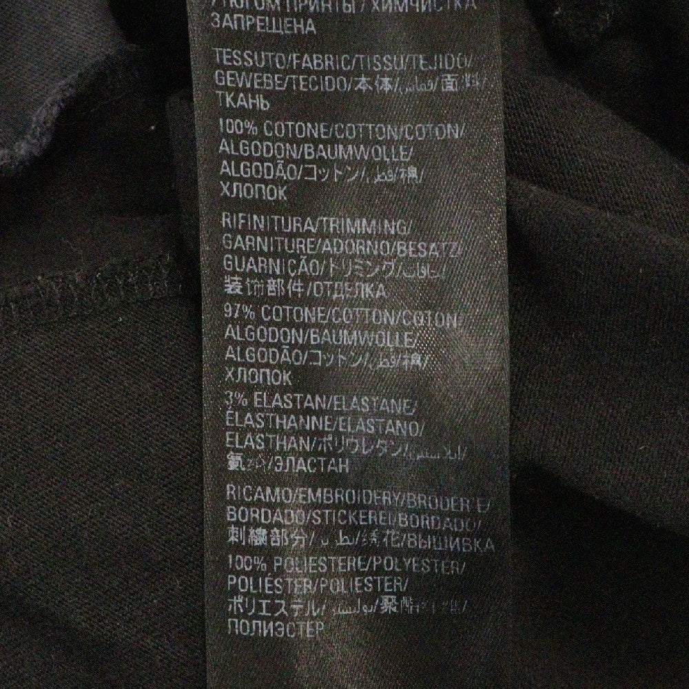 BALENCIAGA(バレンシアガ) 22AW スピードハンター アップ サイド ダウン プリント クルーネック長袖Tシャツ 698155 TMVC9 ブラック