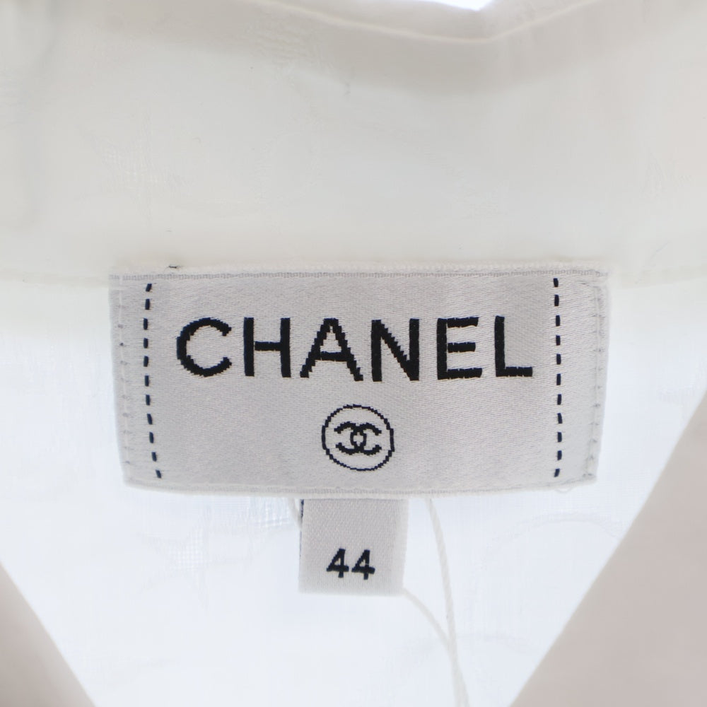 CHANEL(シャネル) 総柄 コットン 長袖シャツ P76386 V68186 ホワイト