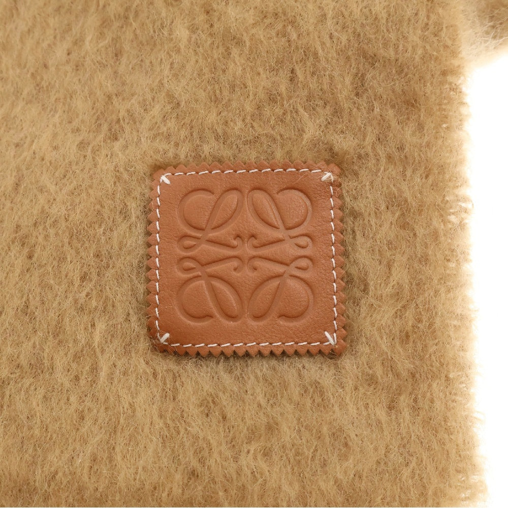 LOEWE(ロエベ) モヘア ウール アナグラム ロゴ マフラー ストール F655254X01 キャメル