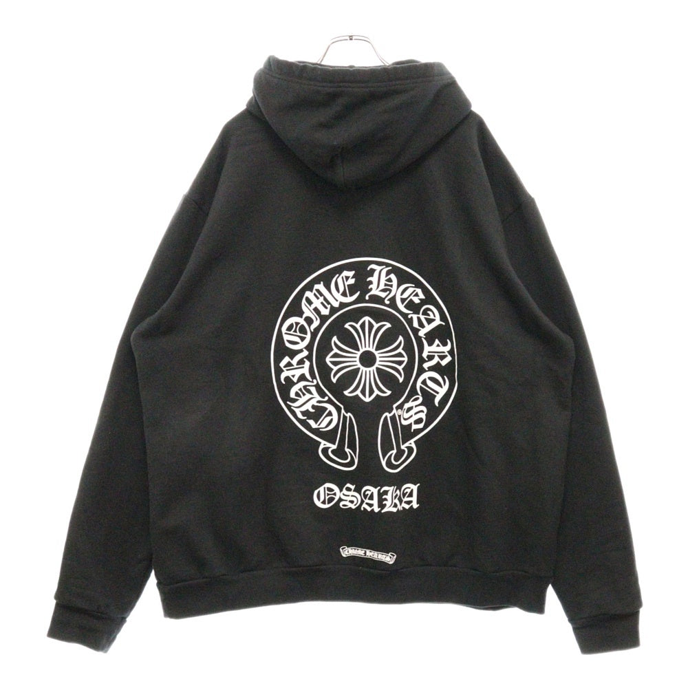 CHROME HEARTS(クロムハーツ) SWTSHRT PLVR LTD OSAKA 大阪限定バックホースシュープリントプルオーバースウェットパーカー フーディー ブラック