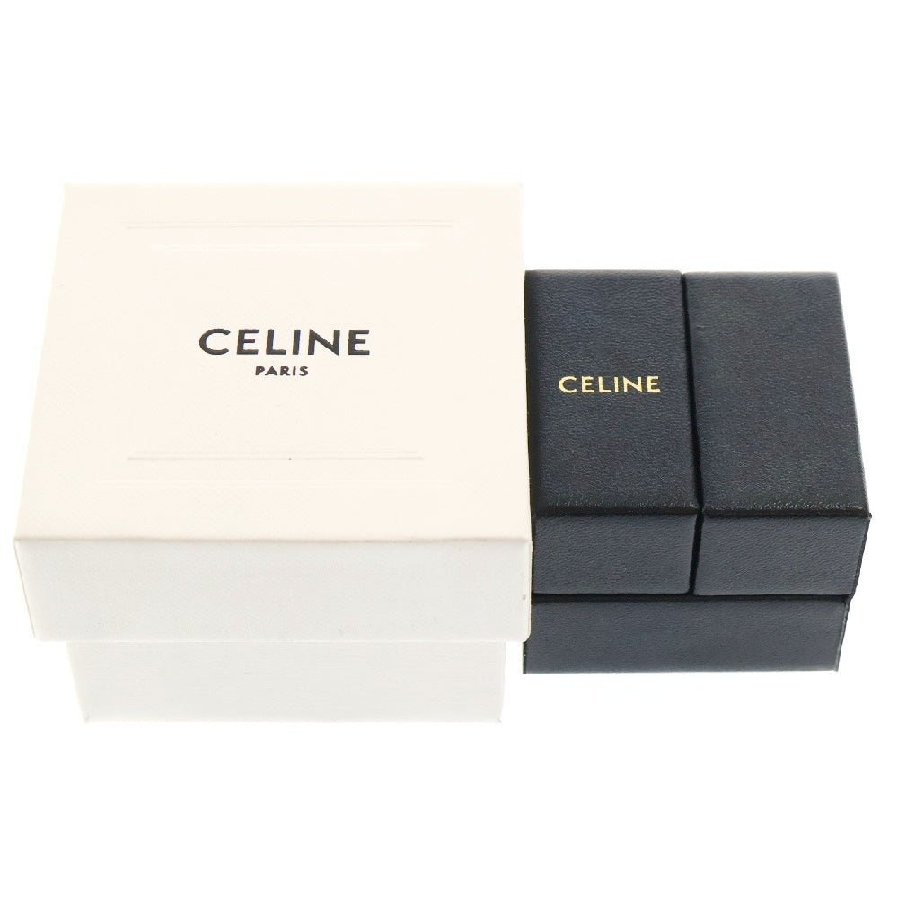 CELINE(セリーヌ) センチメンタルトライアングルロゴ ホワイトゴールド ピアス