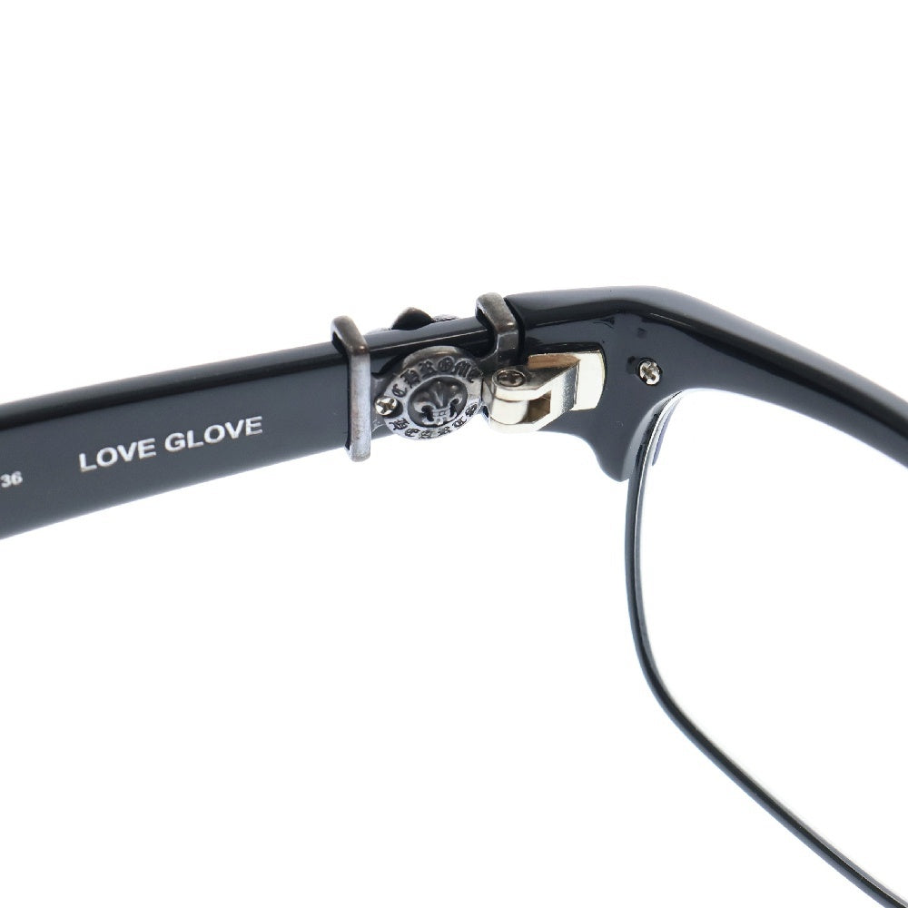CHROME HEARTS(クロムハーツ) LOVE GLOVE フレアモチーフ アイウェア 眼鏡 ブラック/シルバー