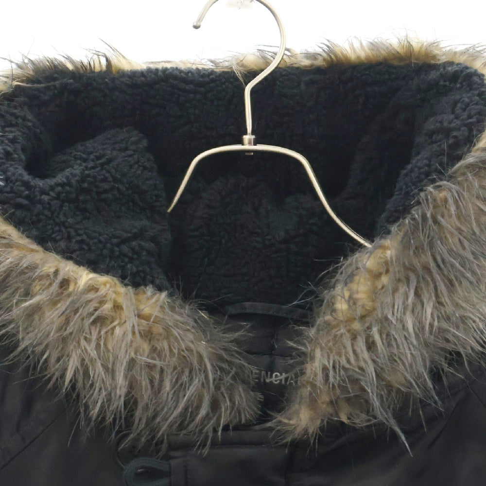 BALENCIAGA(バレンシアガ) MILITARY PARKA JACKET ミリタリー パーカー ファー フーデッド コート ジャケット 751730 TM013 ブラック