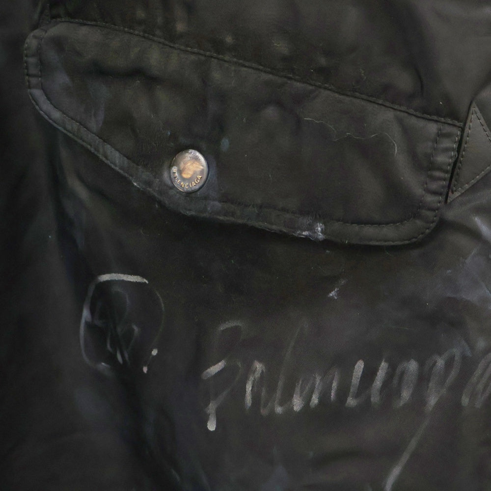 BALENCIAGA(バレンシアガ) MILITARY PARKA JACKET ミリタリー パーカー ファー フーデッド コート ジャケット 751730 TM013 ブラック