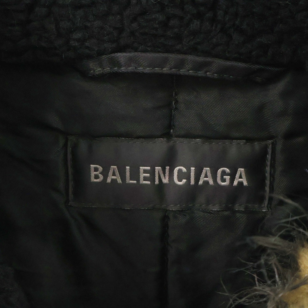 BALENCIAGA(バレンシアガ) MILITARY PARKA JACKET ミリタリー パーカー ファー フーデッド コート ジャケット 751730 TM013 ブラック