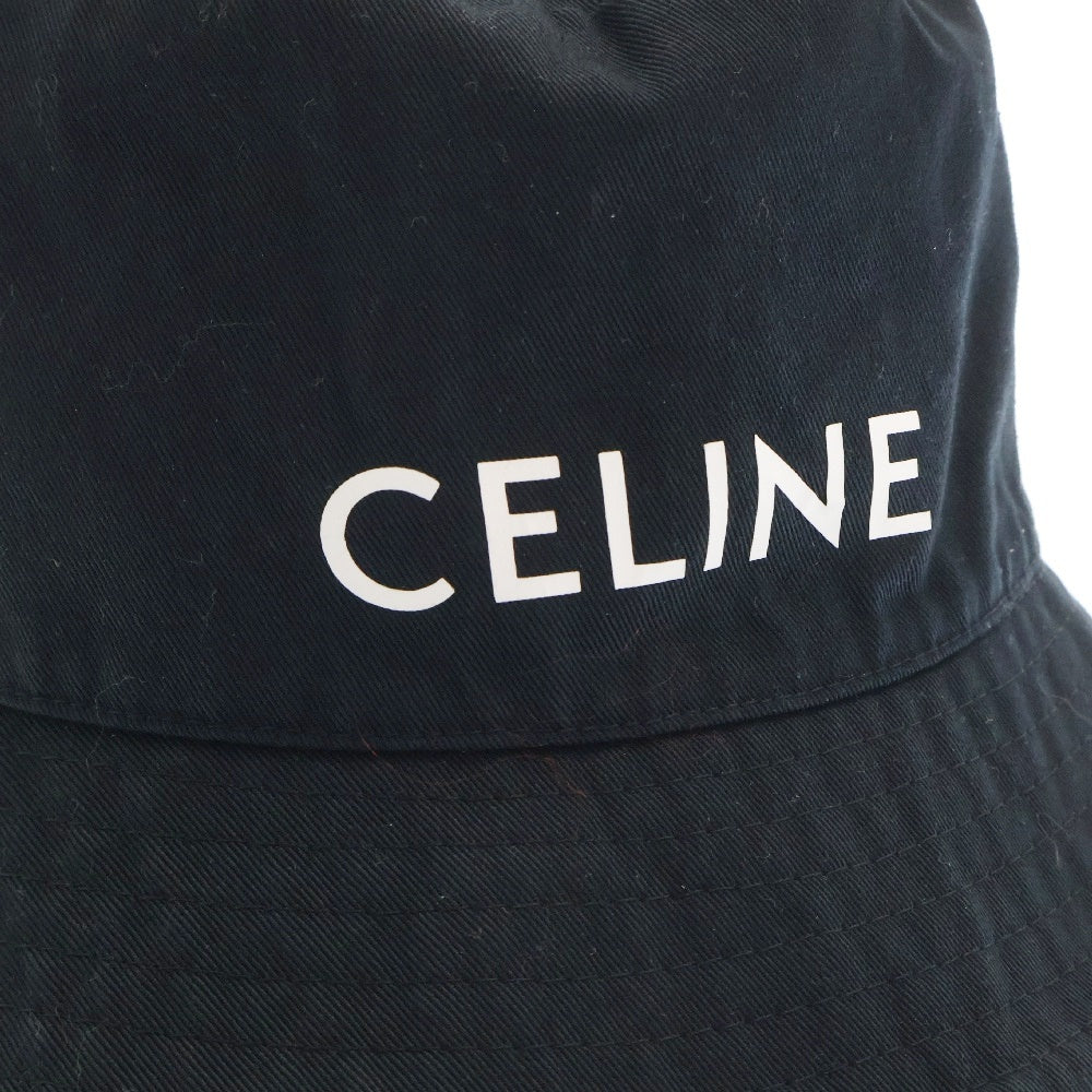 CELINE(セリーヌ) ロゴプリント バケットハット 帽子 ブラック レディース 2AU5B968P