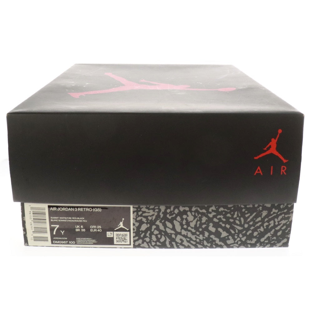 NIKE(ナイキ) AIR JORDAN 3 RETRO GS WHITE CEMENT グレードスクール エアジョーダン3ホワイトセメント スニーカー レディース ホワイト/グレー DM0967-100