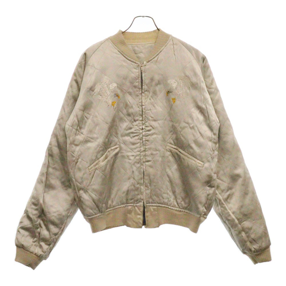 VINTAGE(ヴィンテージ) 50s TOKYOZIP REVERSIBLE BLOUSON 東京ジップ リバーシブル 鷹 虎刺繍 スカジャン ジップアップブルゾン ホワイト