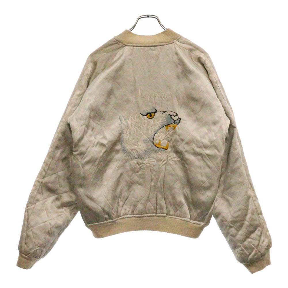VINTAGE(ヴィンテージ) 50s TOKYOZIP REVERSIBLE BLOUSON 東京ジップ リバーシブル 鷹 虎刺繍 スカジャン ジップアップブルゾン ホワイト