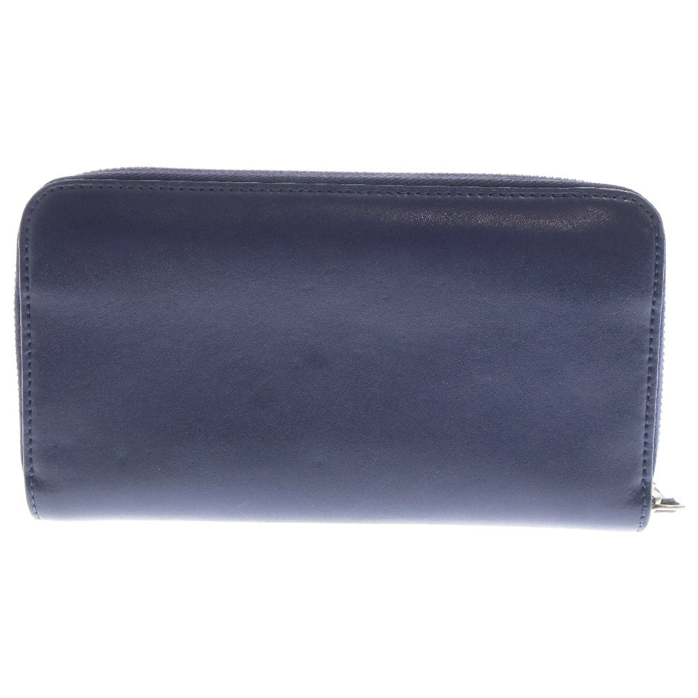 FENDI(フェンディ) スタッズ ラウンドファスナーレザーウォレット 8M0299 ネイビー