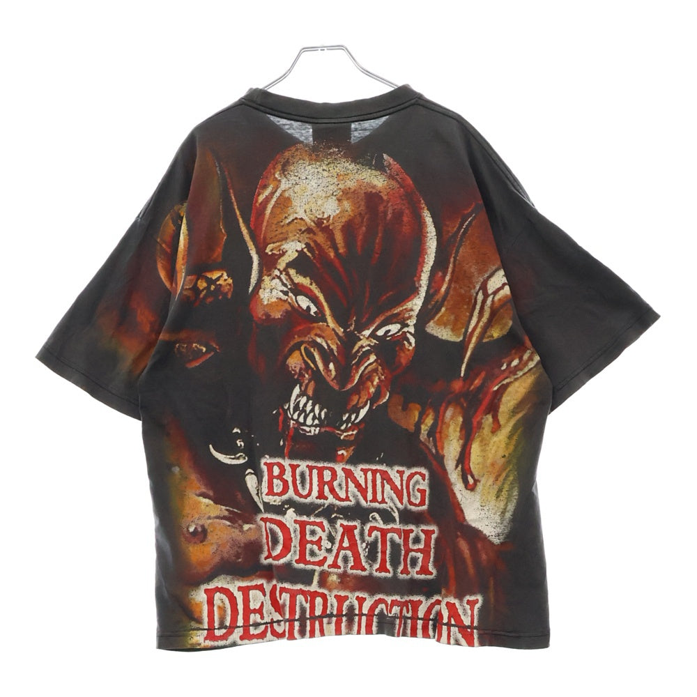 VINTAGE(ヴィンテージ) 90s MANOWAR HELL ON STAGE TEE マノウォー 両面プリント Tシャツ 半袖カットソー ブラック