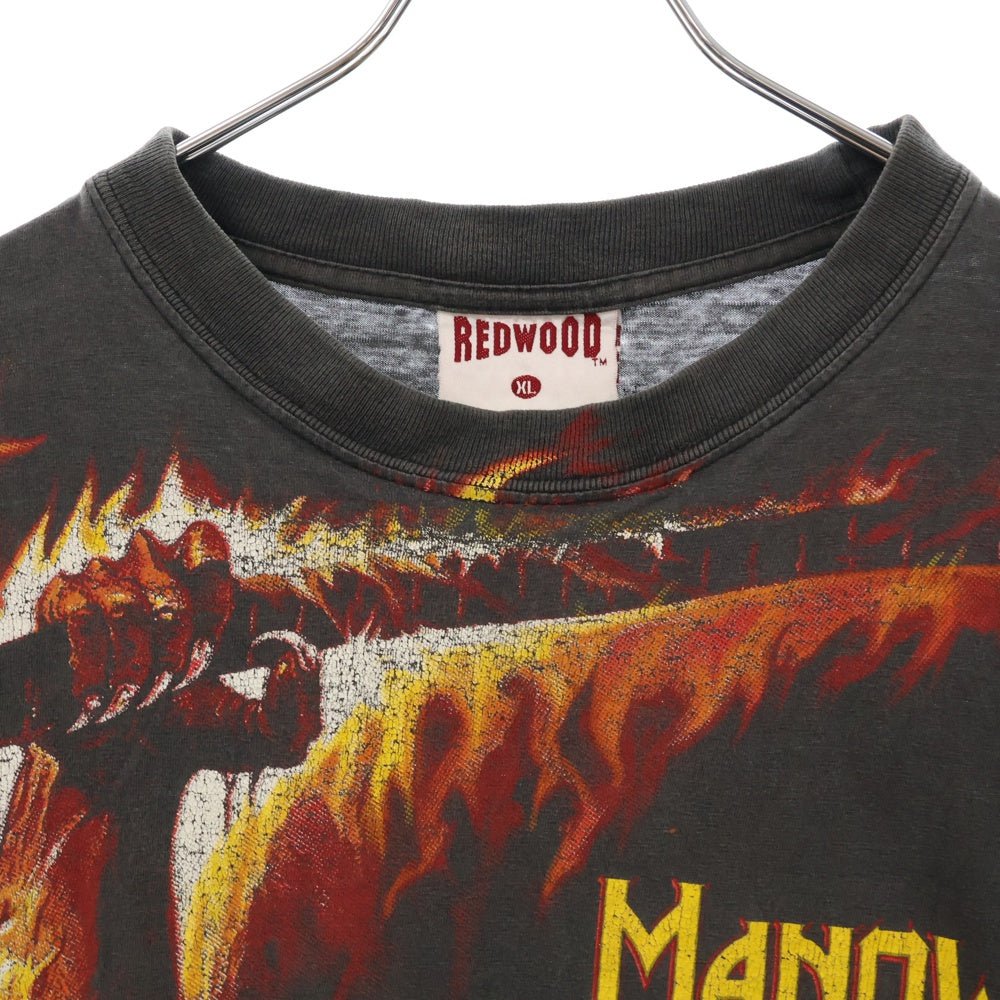 VINTAGE(ヴィンテージ) 90s MANOWAR HELL ON STAGE TEE マノウォー 両面プリント Tシャツ 半袖カットソー ブラック