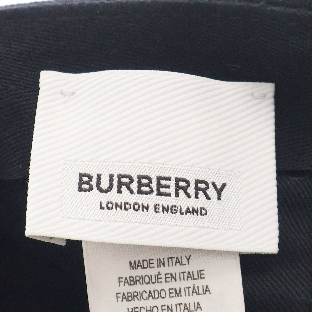 BURBERRY(バーバリー) モノグラムモチーフ コットンジャージーベースボールキャップ ブラック