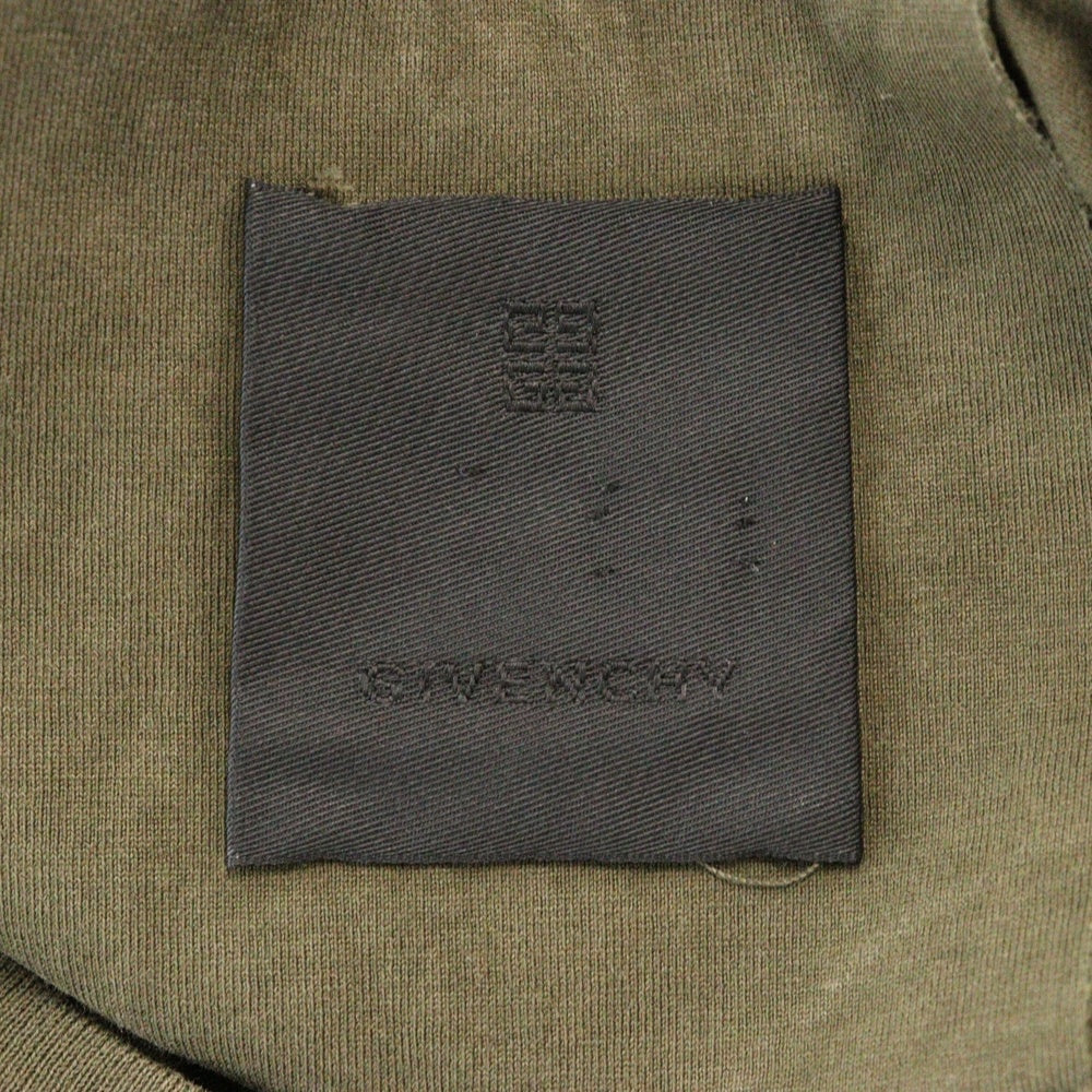 GIVENCHY(ジバンシィ) フロントロゴプリント クルーネック半袖Tシャツ カーキ BM716N3Y7N