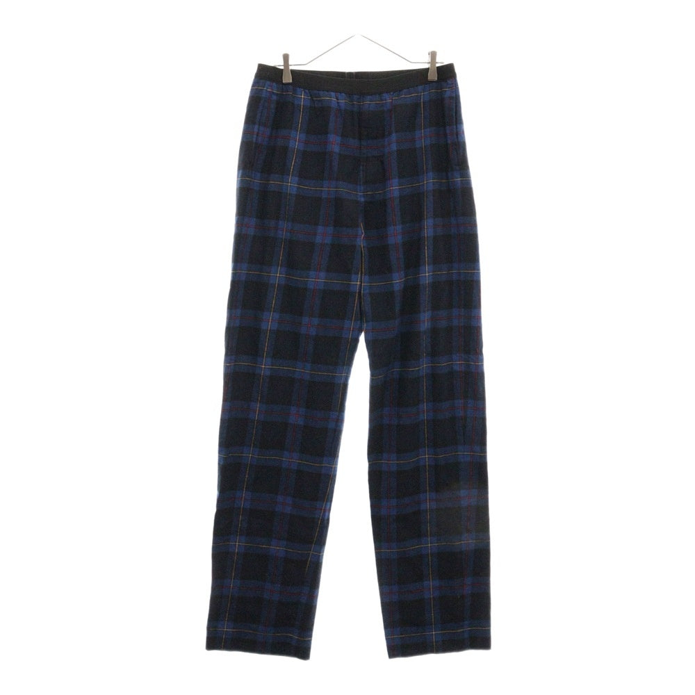 BALENCIAGA(バレンシアガ) 20SS CHECK FLANNEL ELASTIC PANTS 608972 TIM19 チェックフランネル パンツ ブルー