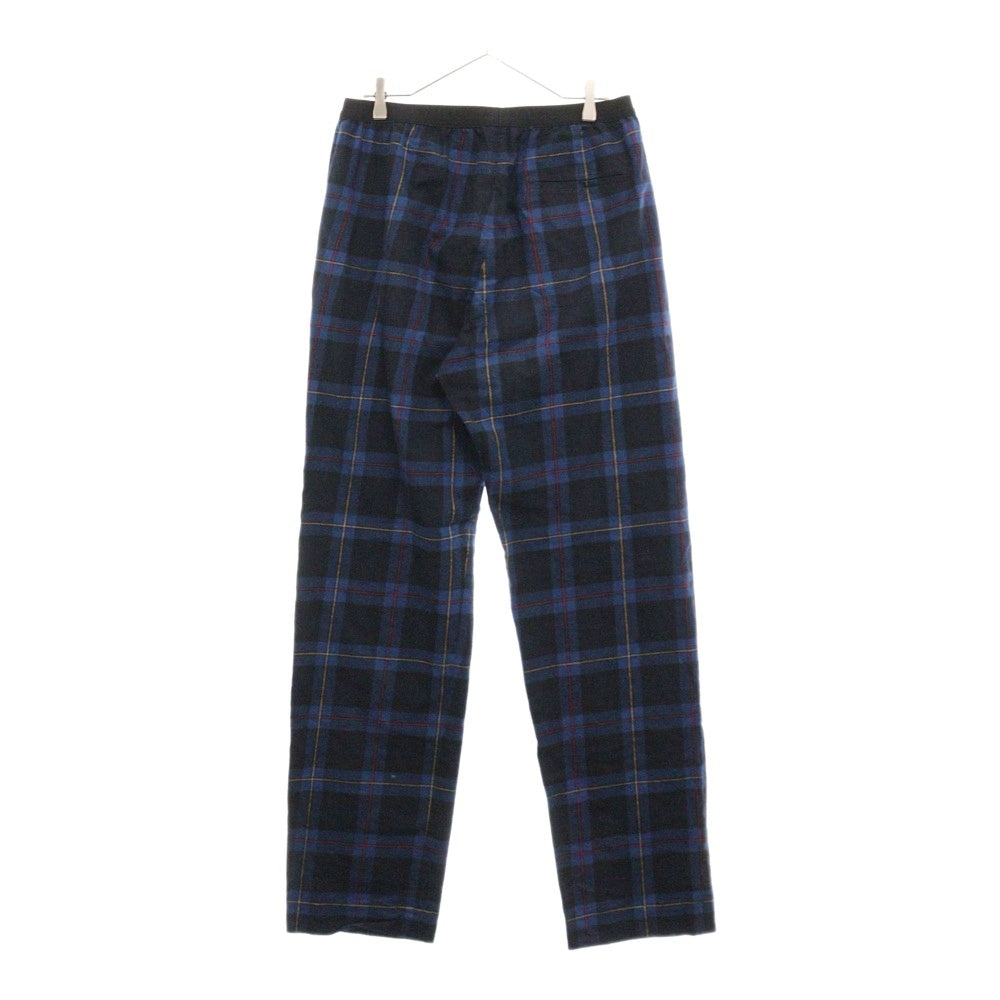 BALENCIAGA(バレンシアガ) 20SS CHECK FLANNEL ELASTIC PANTS 608972 TIM19 チェックフランネル パンツ ブルー
