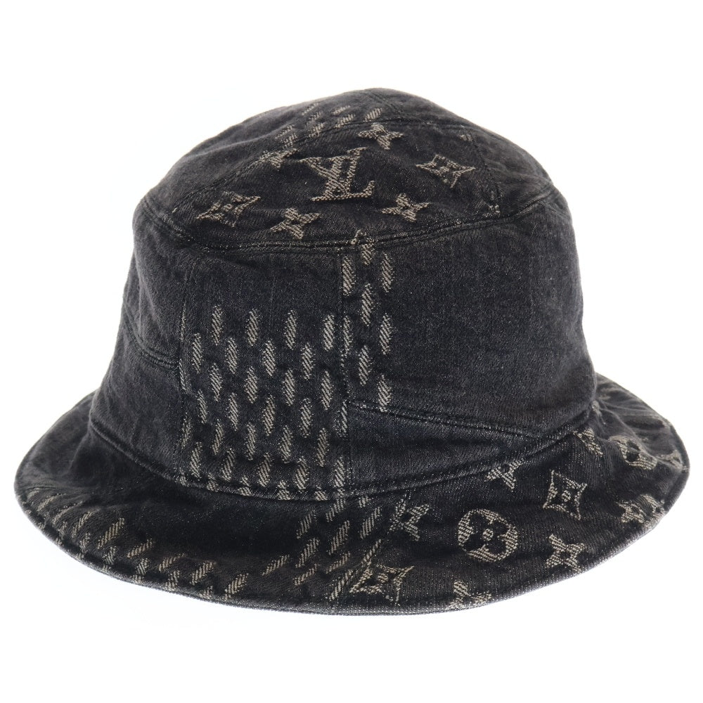 LOUIS VUITTON(ルイヴィトン) ×NIGO LV MADE ボネ・デニム パッチワークバケットハット ブラック MP3244