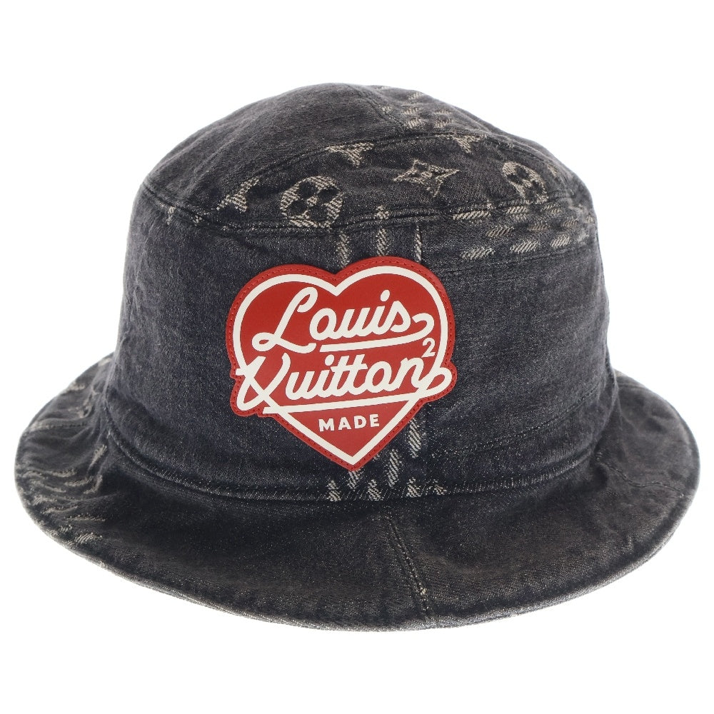 LOUIS VUITTON(ルイヴィトン) ×NIGO LV MADE ボネ・デニム パッチワークバケットハット ブラック MP3244