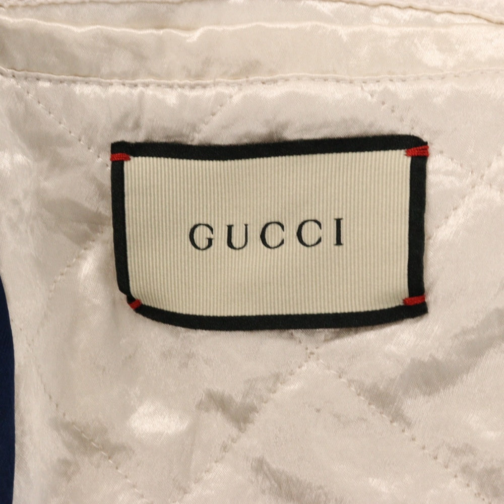 GUCCI(グッチ) NY フロント刺繍 バックロゴ ボンバージャケット ブルゾン 543590 Z723D ネイビー