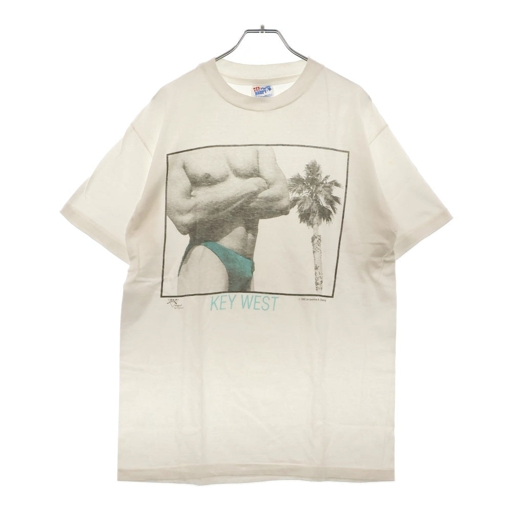 VINTAGE(ヴィンテージ) 90s KEY WEST TEE フロントロゴ Tシャツ 半袖カットソー ホワイト