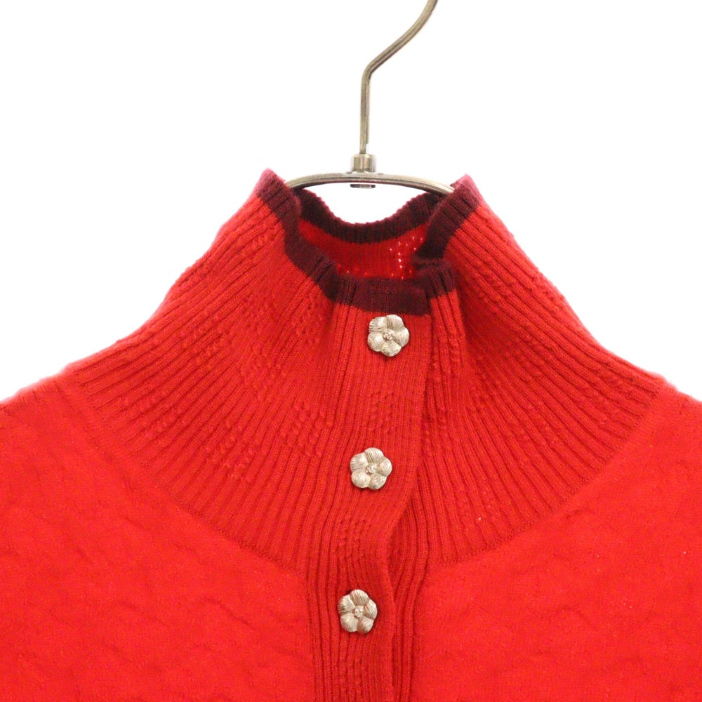 CHANEL(シャネル) 23AW カメリアボタン カシミア タートルネック ニットセーター P75664 レッド