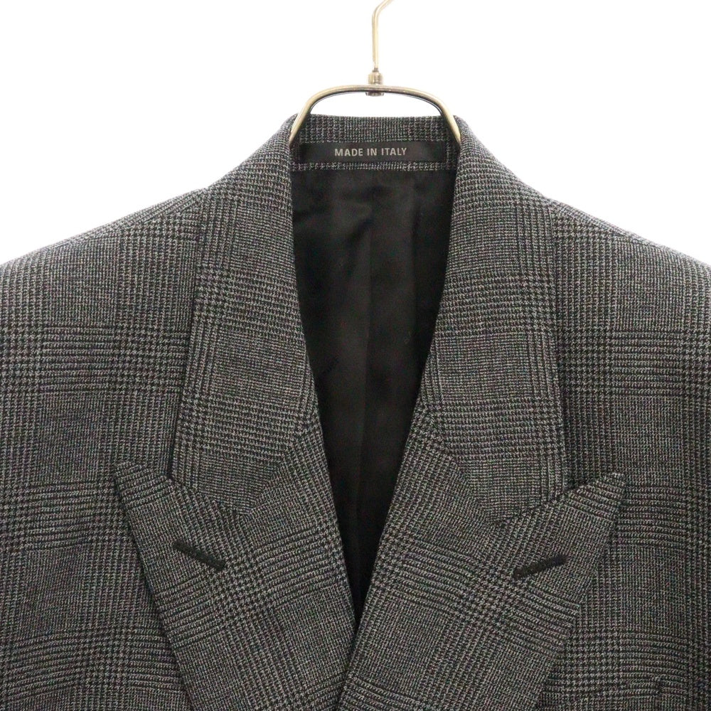 BALENCIAGA(バレンシアガ) 23AW チェック柄 オーバーサイズ 2B ダブルテーラードジャケット 773331 TNT41 グレー