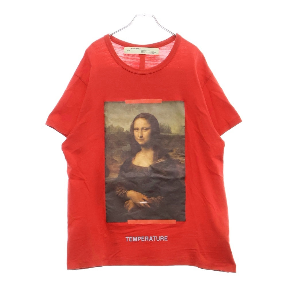 OFF-WHITE(オフホワイト) 18SS MONALISA S S TEE モナリザ フロントプリント クルーネック半袖Tシャツ OMAA002S18001012 レッド