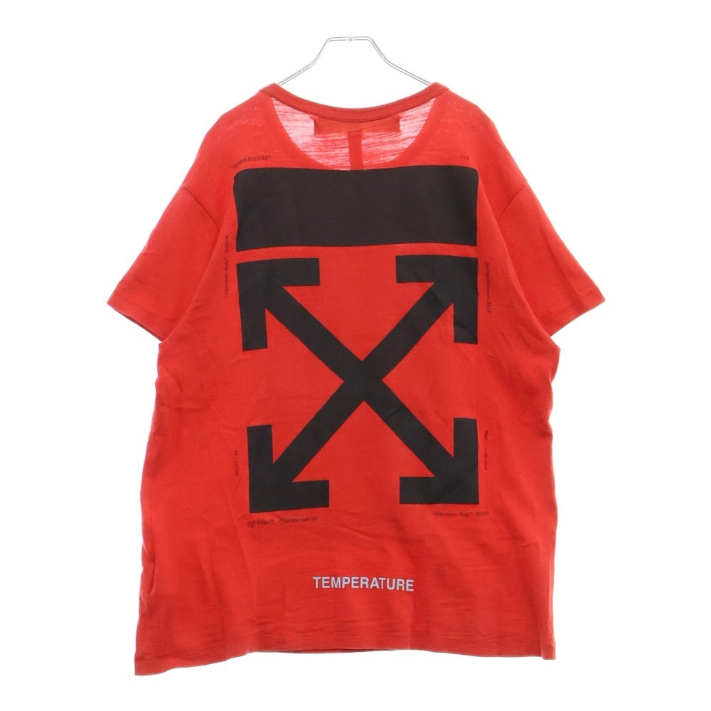 OFF-WHITE(オフホワイト) 18SS MONALISA S S TEE モナリザ フロントプリント クルーネック半袖Tシャツ OMAA002S18001012 レッド