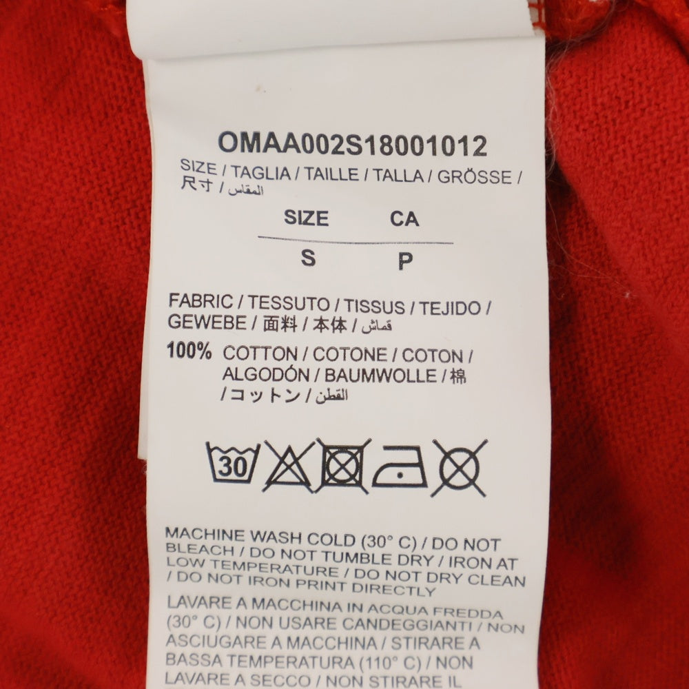 OFF-WHITE(オフホワイト) 18SS MONALISA S S TEE モナリザ フロントプリント クルーネック半袖Tシャツ OMAA002S18001012 レッド