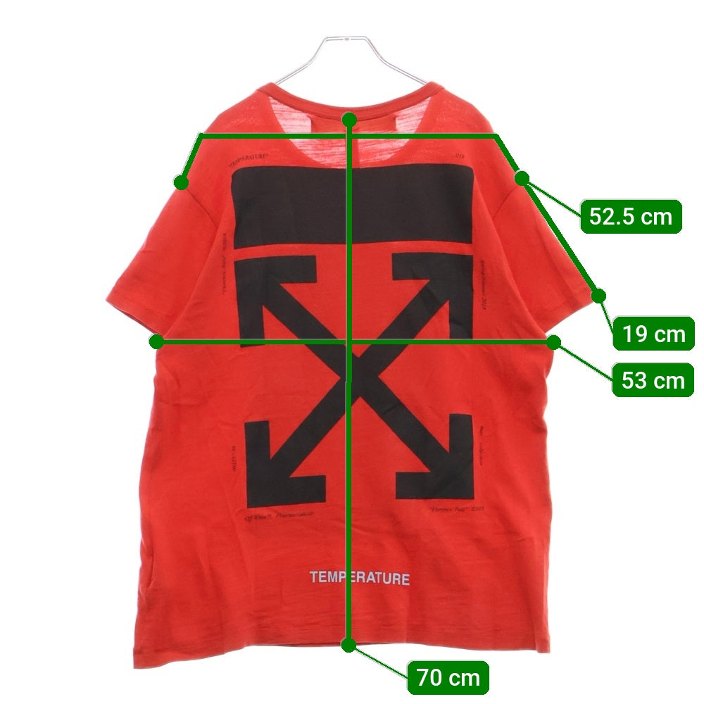 OFF-WHITE(オフホワイト) 18SS MONALISA S S TEE モナリザ フロントプリント クルーネック半袖Tシャツ OMAA002S18001012 レッド