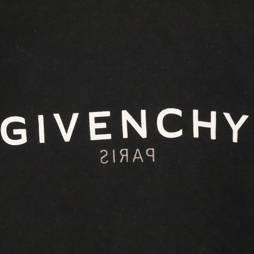 GIVENCHY(ジバンシィ) Reverse slim fit sweatshirt リバースロゴ クルーネックスウェットトレーナー ブラック BMJ0HA3Y8BN