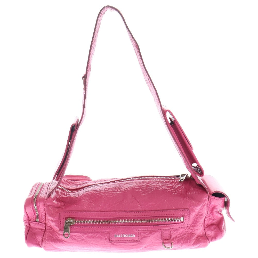 BALENCIAGA(バレンシアガ) SUPERBUSY XS SLING BAG XS 762516 スーパービージー メタリックレザー ボディバッグ ピンク