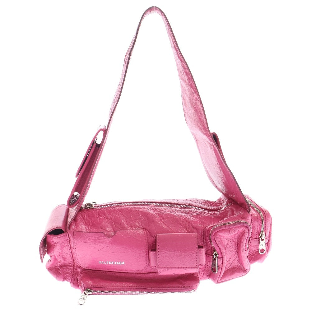 BALENCIAGA(バレンシアガ) SUPERBUSY XS SLING BAG XS 762516 スーパービージー メタリックレザー ボディバッグ ピンク
