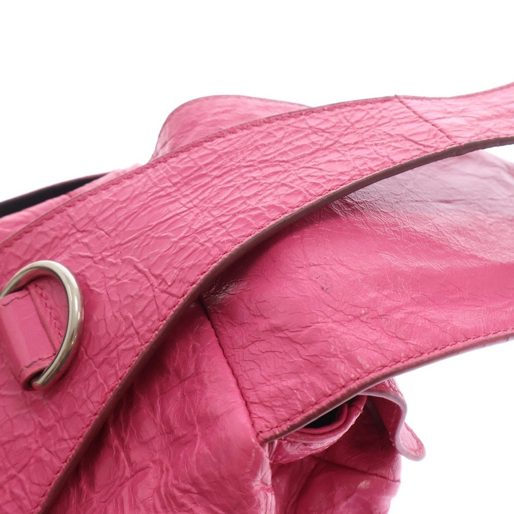 BALENCIAGA(バレンシアガ) SUPERBUSY XS SLING BAG XS 762516 スーパービージー メタリックレザー ボディバッグ ピンク