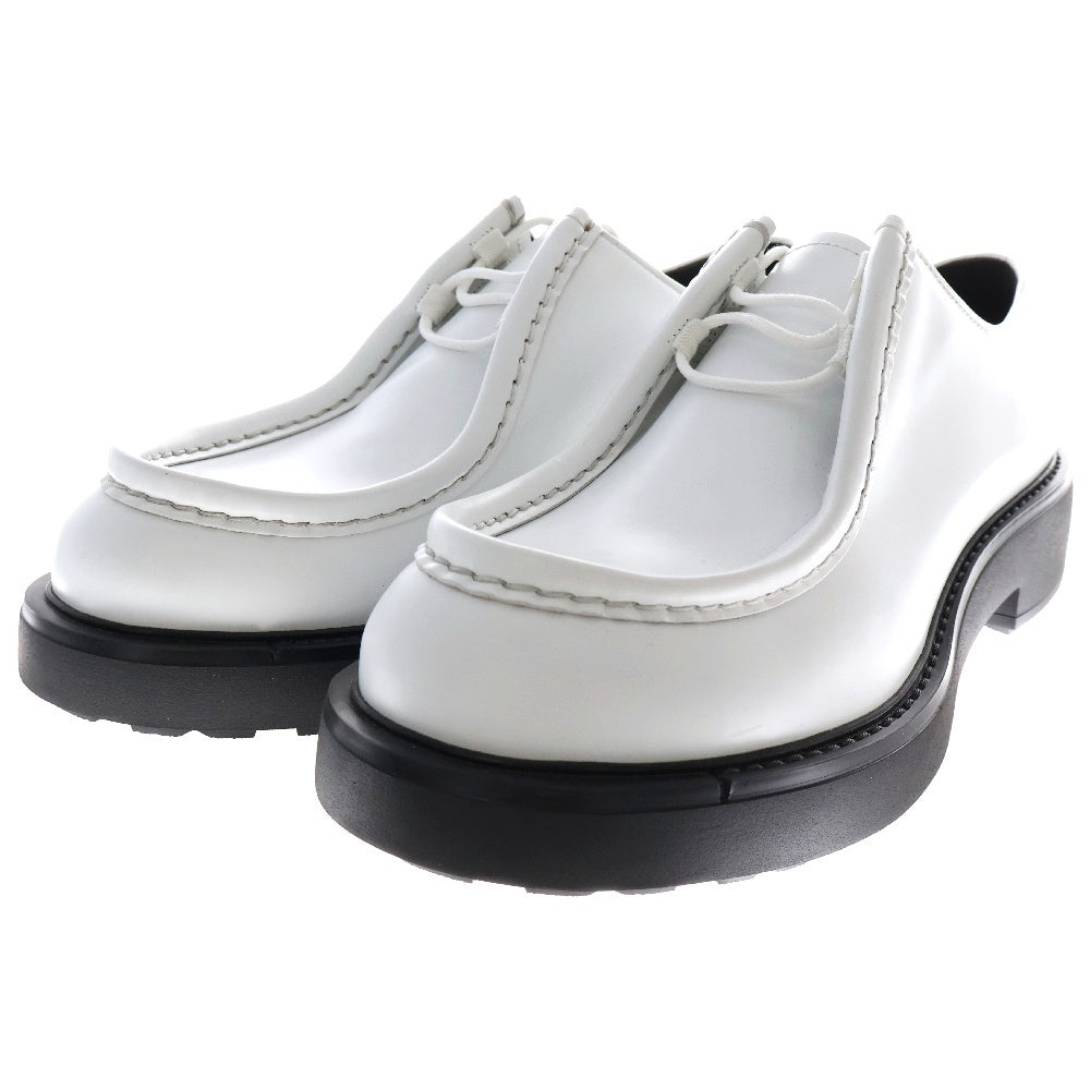 PRADA(プラダ) ダイアパソン オペークブラッシュドレザー レースアップ シューズ2EG419 ホワイト